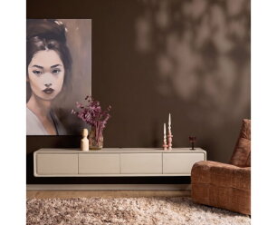 Zwevend tv meubel Allure Zand Mangohout 160 cm