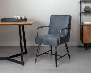 Belmonte Armstoel - fabric Cherokee 1 grey