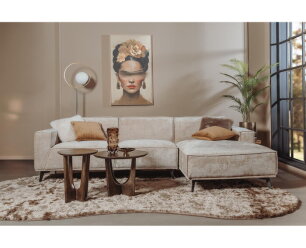 Tower Living Leeds 2 5-AL + Chaise R - Touch 102 Beige