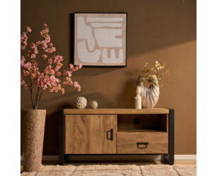 Tv meubel Britt | 110 cm | met deur en open vak