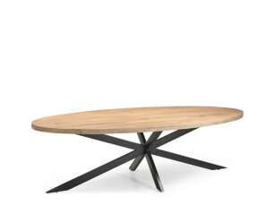 Eetkamertafelblad Ellips 25+25 300