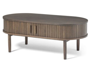 Salontafel Meta ovaal eikenhout 60x120 cm - Espresso