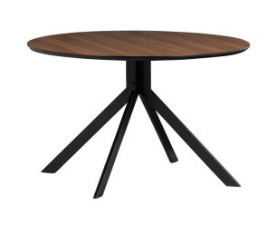 Bruno Eettafel Rond Mdf Walnoot Ø120cm - WOOOD Exclusive