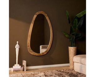 Organische spiegel Lou Naturel Mangohout 60x100 cm