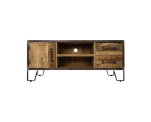 TV meubel Hayward - 130x40x55 - naturel/donkergrijs - mangohout/ijzer