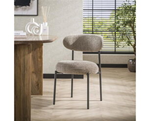 Eetkamerstoel round. VPE2 - Tissee cargo zandkleur