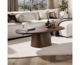 Salontafel Central 135 - Massief acacia bruin