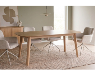 Eettafel Jay Deens ovaal eiken 240x100x77 cm - Naturel