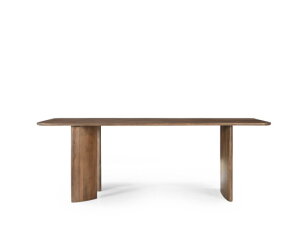 Eettafel Jade rechthoekig 220x100 cm &ndash; Mangohout Walnoot &ndash; Japandi eetkamertafel