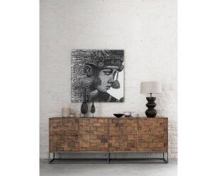 Wall Art Balinese girl Komang,100x100 cm, Painting on canvas