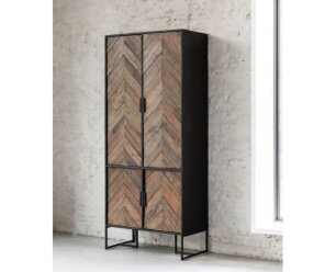Cupboard Criss Cross, 4 doors,185x80x40 cm, mixed wood