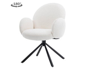 Imola Armstoel - fabric Ascot 1 White (draaibaar)