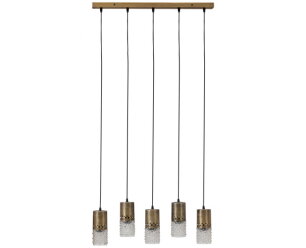 Sprinkle Hanglamp 5 Lampen Glas Antique Brass - BePureHome