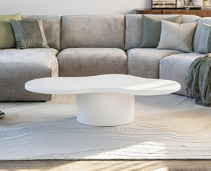 Salontafel Seki organisch 121x52,32 cm - Wit  | BY-BOO