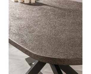 Eettafel 215 Bronvik deens ovaal - Bronze liquid metal