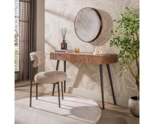 Hal-/kaptafel Carve 3L - Massief acacia bruin