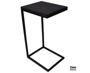 Iron & Black Wooden End Table 2 Piece
