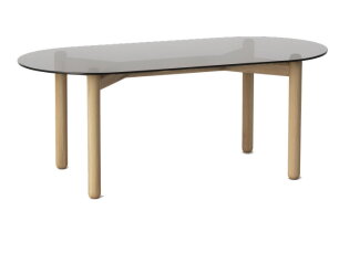 BUBLE TABLE 90X200 CM SMOKED GLASS