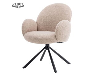 Imola Armstoel - fabric Ascot 12 Beige (draaibaar)