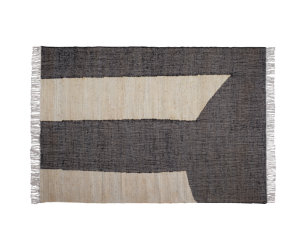 Lias Vloerkleed Jute Naturel/zwart 200x300cm - WOOOD Exclusive