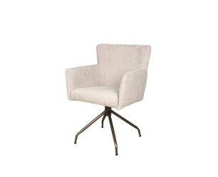 Eetkamerstoel Prague poot Atlas 360 anodic brown - be cotton sand 04