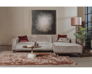 Tower Living Leeds 2 5-AL + Chaise R - Touch 04 Taupe