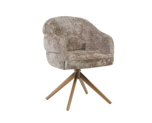 Eetkamerstoel Bella | Clay | Poot Bronze | Met armleuning