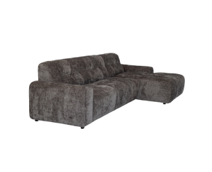 Memphis 3-AL + Chaise R - Haga 16 charcoal