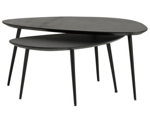 Salontafel set Flare - Zwart | Mangohout