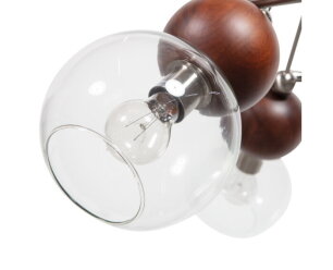 Babble Hanglamp 3 Bollen Glas Walnoot - BePureHome