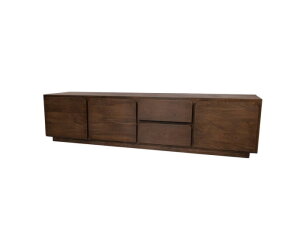 TV dressoir 190 met 3 deuren en 2 lades, Mango Dark Malt - Bloemfontein Collection