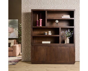 Vakkenkast Brussel XL Bruin Mangohout 160 cm