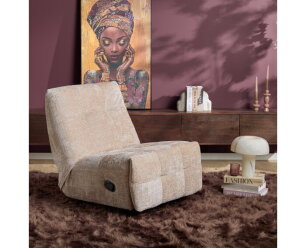 Relaxfauteuil Chill - Draaibaar & Verstelbaar - Cremona stof - Beige - 78&times;97&times;90 cm - Starfurn