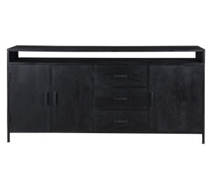 Dressoir Kala zwart 180 cm | Livingfurn