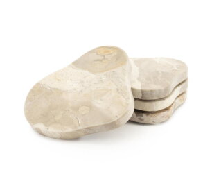 Coaster Marrone (set of 4) 11x6cm - beige | BY-BOO