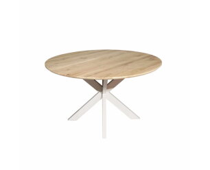 Eiken eettafel Ferris | Rond 110 cm | Naturel | Poot Sand