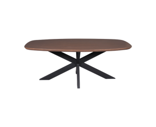 Eettafel Madison Walnut | 160 cm | Deens Ovaal | Poot Black