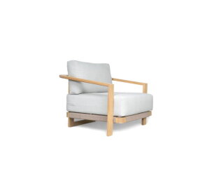 HSM Collection-Lounge Fauteuil Moss-94x86x65-Naturel/Wit-Teak