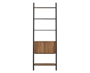 DTP home Lagoon boekenrek teakhout en Mortex naturel / beige - 70 x 35 x 200 cm
