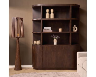 Vakkenkast Milo Bruin Mangohout 150 cm