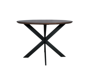 Eettafel Madison Walnut | 110 cm | Poot Black
