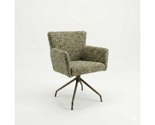 Eetkamerstoel Prague poot Atlas 360 anodic brown - be fashion olive 751