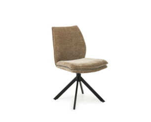 Eetkamerstoel Lisboa zonder armleuning draaibaar Venus zwart - Be Straight Beige 170