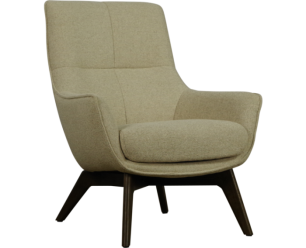 Fauteuil Femke stof Glory Beige 5 met houten poten en pocketvering