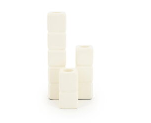 Candle holder Cube - beige | BY-BOO