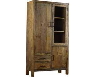 Kabinetkast Brent gerecycled hout naturel - 100 x 40 x 180 cm