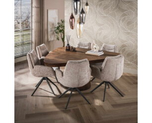 Eettafel Arcadia triangle 165 - Massief acacia bruin