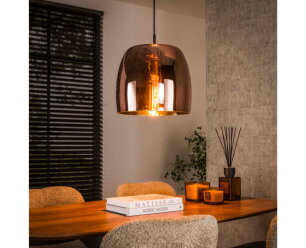 Hanglamp 1L drift glass - Copper color glas
