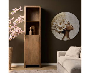 Boekenkast Dallas Naturel Mangohout 55 cm