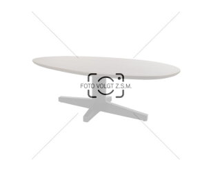 Salontafel Taurus organisch zwarte poot Mangohout 130x70 cm - walnoot